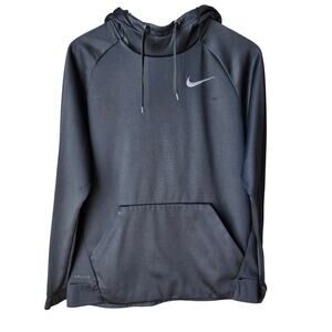 NIKE Dri Fit Hoodie Hooded Pullover Sweatshirt Black, size Medium